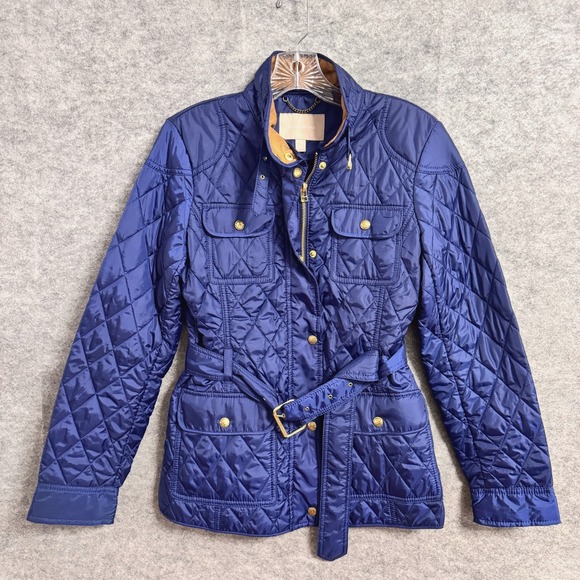 Banana Republic Jackets & Blazers - Banana Republic Jacket Womens‎ Small Navy Quilted Belted Equestrian Buckles